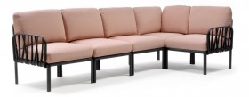 NARDI KOMODO 5 moduláris kanapé antracit szürke-rózsakvarc színben