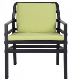 NARDI ARIA kerti fotel antracit szürke-lime zöld színben